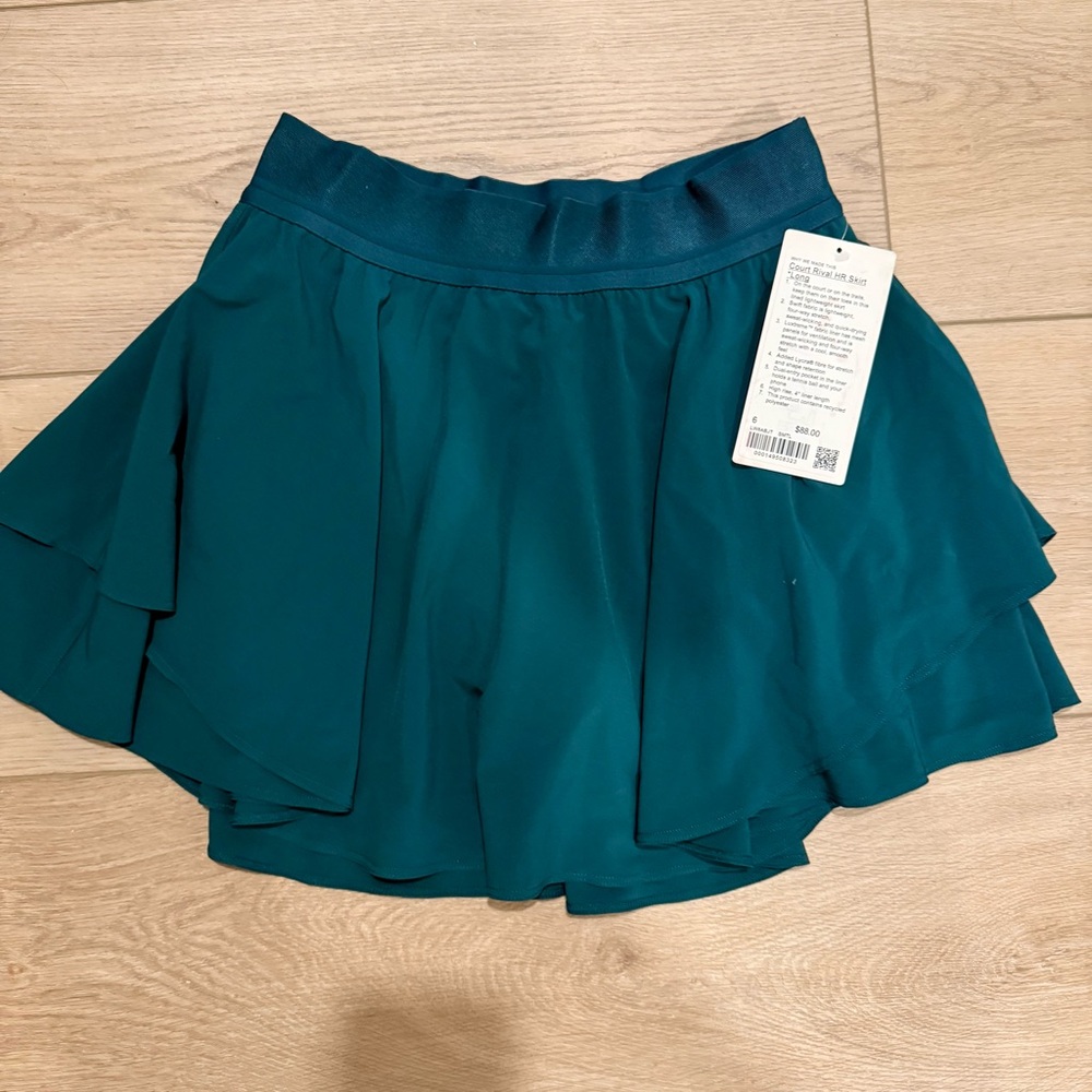 lululemon Court Rival High-Rise Skirt *Long Teal Size 6